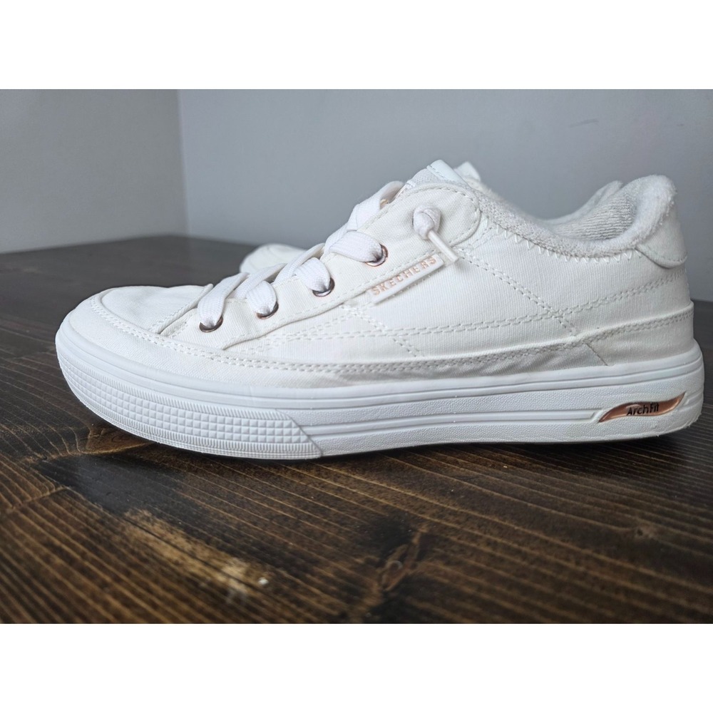 Skechers Los Angeles Trainers Shoes White Arch Fit Women's Size 7.5